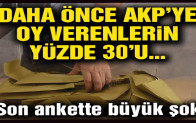 Son seçim anketinde AKP’ye büyük şok