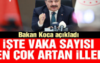 İşte vaka sayısı en çok artan kentler