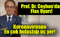 Koronavirüsün En çok bulaştığı üç yer!