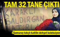 Samuray kılıçlı katilin dehşet koleksiyonu: Tam 32 tane çıktı