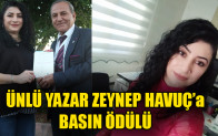 Ünlü Yazar Zeynep Havuç’a Basın Ödülü