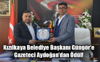 Kızılkaya Belediye Başkanı Güngör’e Gazeteci Aydoğan’dan Ödül