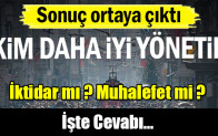 Kim daha iyi yönetir: Sonuç ortaya çıktı