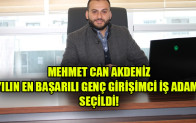 MEHMET CAN AKDENİZ  YILIN EN BAŞARILI GENÇ GİRİŞİMCİ İŞ ADAMI SEÇİLDİ!