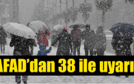 AFAD’dan 38 ile uyarı!