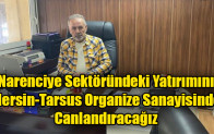 Narenciye Sektöründeki Yatırımını Mersin-Tarsus Organize Sanayisinde Canlandıracağız