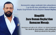 Bingöllü Zaza Osman Baylaz’dan Ramazan Mesajı;