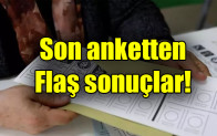 Son anketten flaş sonuçlar