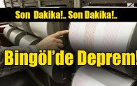Son Dakika!… Bingöl’de deprem!