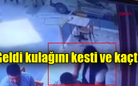 Geldi kulağını kesti ve kaçtı