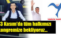 13 Kasım’da tüm halkımızı kongremize bekliyoruz
