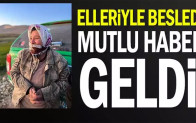Elleriyle besledi mutlu haber geldi