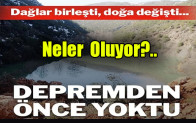 Depremde dağlar birleşti, doğal göl oluştu