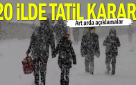 Kar tatili ilan edilen iller artıyor… 20 il birden tatil açıkladı