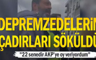 Depremzedelerin çadırları söküldü…