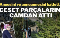 Annesi ve anneannesini öldürüp, ceset parçalarını camdan attı