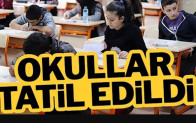 Okullar 30 Ekim’de tatil edildi