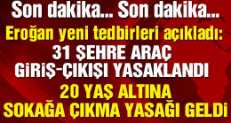 Cumhurbaşkanı Erdoğan corona virüsüyle mücadelede yeni tedbirleri açıkladı