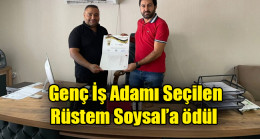 Güneydoğu’nun Başarılı Genç İş Adamı Seçilen Rüstem Soysal’a ödül
