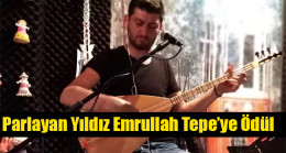 Parlayan Yıldız Emrullah Tepe’ye Ödül