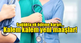Sağlıkta ek ödeme kararı… Kalem kalem yeni maaşlar