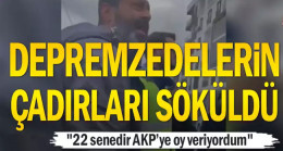 Depremzedelerin çadırları söküldü…