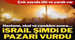 İsrail, Gazze’de pazar yerini vurdu: Ölü ve yaralılar var