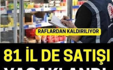 Market raflarındaki bazı ürünler