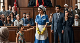Zengin iş insanının kızı duruşma salonuna girip üvey annesini işaret etti.
