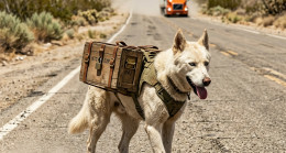“KAMYON ŞOFÖRÜ, BİR KÖPEĞİN KUTU SÜRÜKLEDİĞİNİ GÖRÜNCE ANİDEN FRENE BASTI