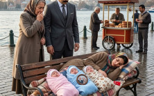 Milyoner, eski eşini bir bankta 3 bebekle uyurken buldu