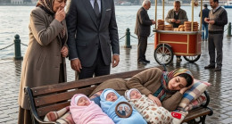 Milyoner, eski eşini bir bankta 3 bebekle uyurken buldu