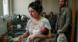 KOCASI HABERSİZCE EVE GELDİ VE KARISINI BEBEĞİ KUCAĞINDA YEMEK YAPARKEN BULDU