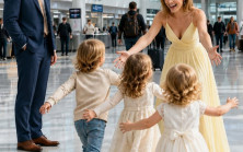 Bebeği tek başıma büyütmemi söyledi; on sekiz ay sonra Boston Logan Havalimanı’nda üç küçük çocuk gördü ve ne kaybettiğini anladı.