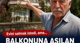 Balkonuna asılan yazıyı görenler vazgeçiyor