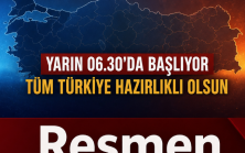 Yarın sabah başlıyor