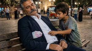 20 bin lirayla uyuyormuş gibi yapıp bir sokak çocuğuna tuzak kurdu.