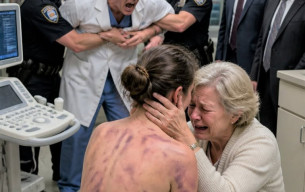 VIP kliniğinde, dokuz aylık hamile kızımın son ultrason muayenesi için kıyafetlerini çıkarmasına yardım ediyordum
