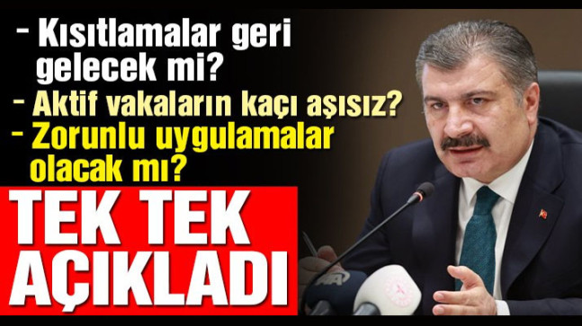 Bakan Koca’dan ‘kısıtlama’ açıklaması
