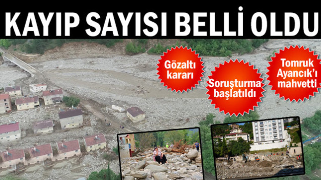 Kayıp sayısı belli oldu