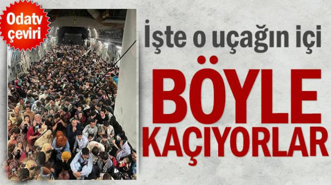 İşte o uçağın içi