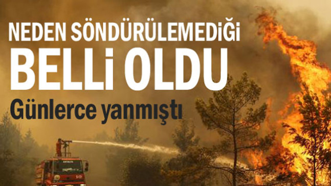 Neden söndürülemediği belli oldu