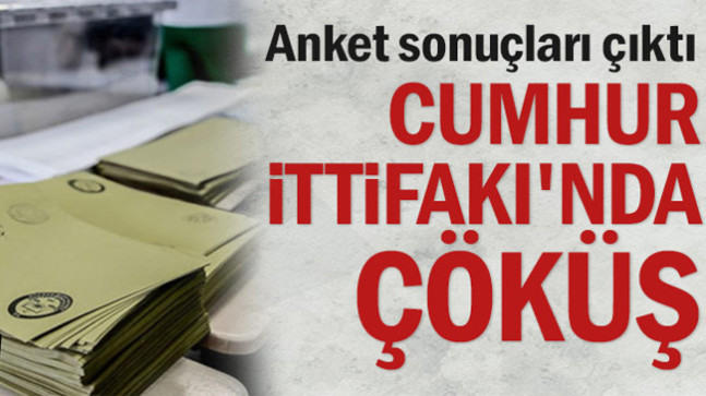 Anket sonuçları çıktı… Cumhur İttifakı’nda çöküş