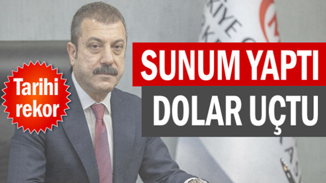 Sunum yaptı Dolar uçtu
