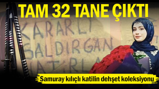 Samuray kılıçlı katilin dehşet koleksiyonu: Tam 32 tane çıktı