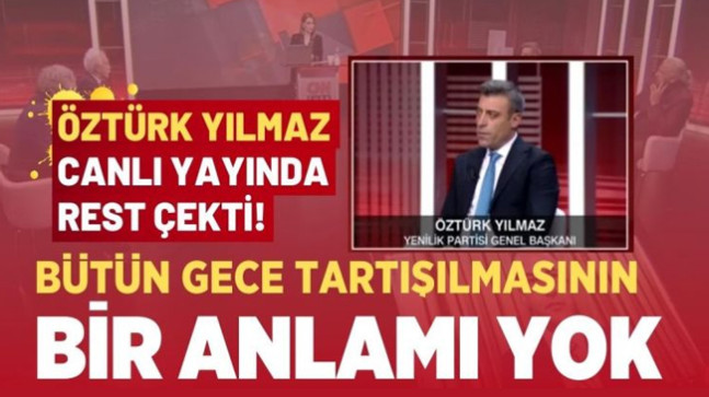 Öztürk Yılmaz canlı yayında rest çekti!