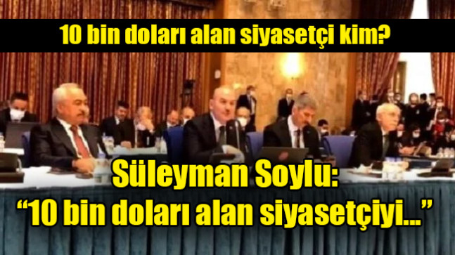 Süleyman Soylu: Ben 10 bin doları alan siyasetçiyi…
