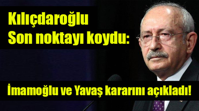 İmamoğlu ve Yavaş kararını açıkladı