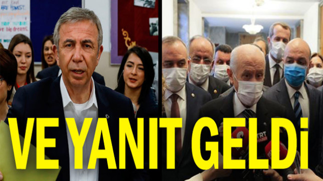 Ve yanıt geldi