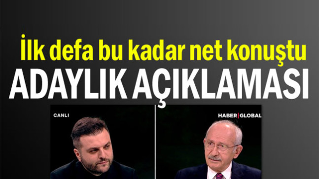 İlk defa bu kadar net konuştu… Adaylık açıklaması
